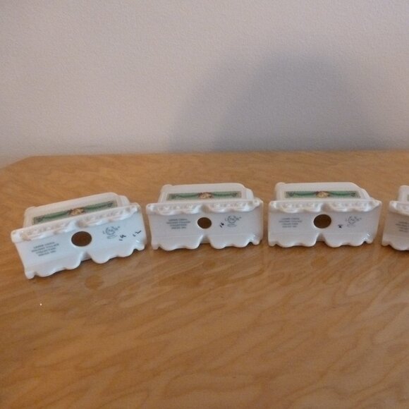 Lenox Holiday Village Collection Tinder Train 1992 Lot of 4 - Vintage - Picture 3 of 8